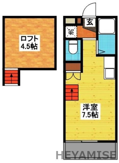 MODERN西山(ワンルーム/1階)の間取り写真