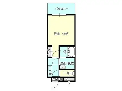 アルテミス(1K/2階)の間取り写真