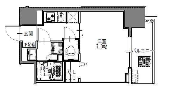 S-RESIDENCE難波大国町DEUX(1K/12階)の間取り写真