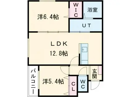 アル レーベン(2LDK/3階)の間取り写真