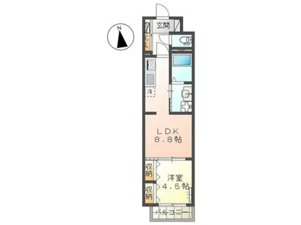 ファインヴィラIX(1LDK/3階)の間取り写真