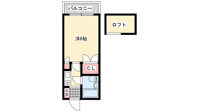 コーポ明日香(1K/2階)の間取り写真