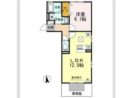 ENTOPIA(1LDK/1階)の間取り写真