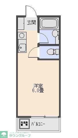 コーポ青木(ワンルーム/2階)の間取り写真