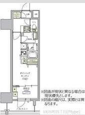 アーバネックス谷町四丁目(1DK/11階)の間取り写真