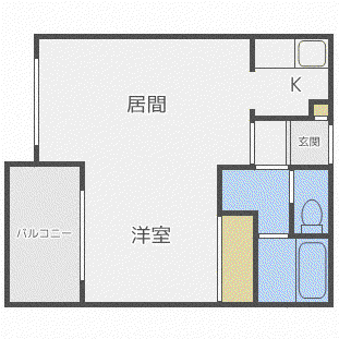 ハウスオブリザ北25条(1LDK/1階)の間取り写真