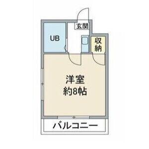 ヒルトップ平和ヶ丘(1K/2階)の間取り写真