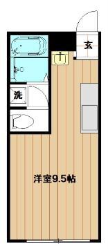 グレイシィコンドウ(ワンルーム/1階)の間取り写真
