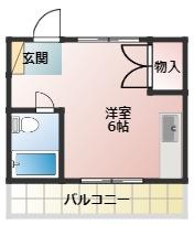 アルファハイツ(ワンルーム/3階)の間取り写真