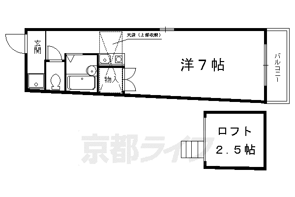 キャッスル21(1K/3階)の間取り写真