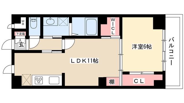 エルシア(1LDK/2階)の間取り写真