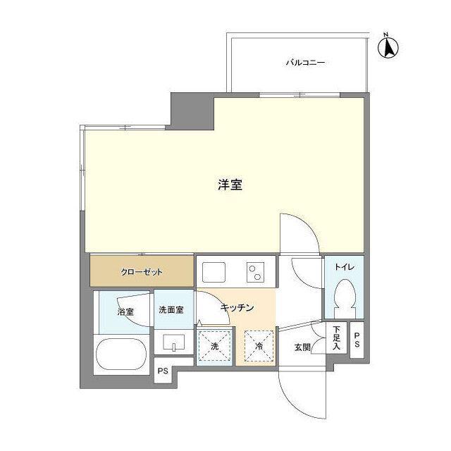 木場レジデンス壱番館(1K/3階)の間取り写真