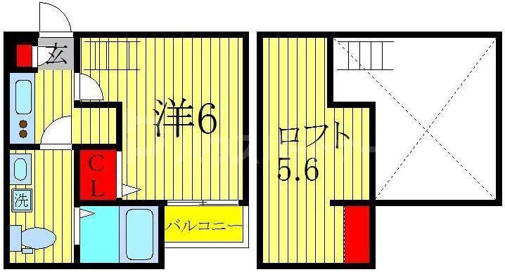フラッツ柏(1K/1階)の間取り写真