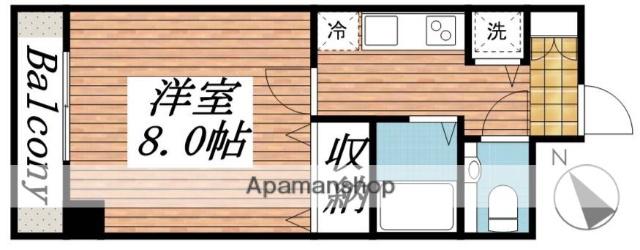 ロリエタワー川崎(1K/7階)の間取り写真