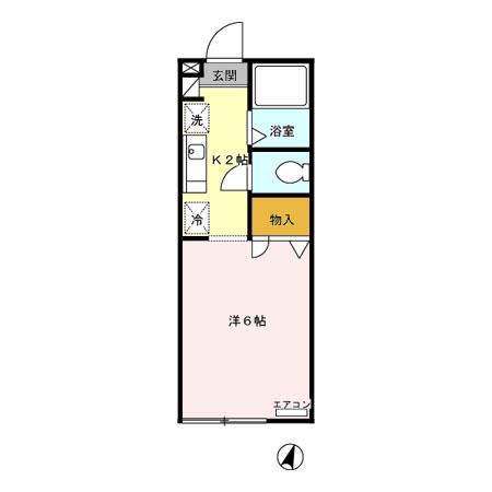 メゾン ベルファミーユ(1K/2階)の間取り写真