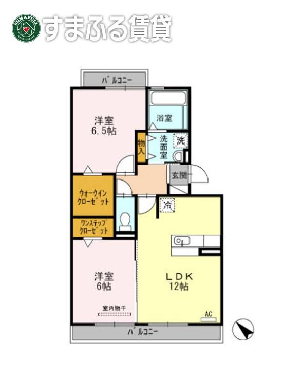 グランタスティエーラ(2LDK/2階)の間取り写真