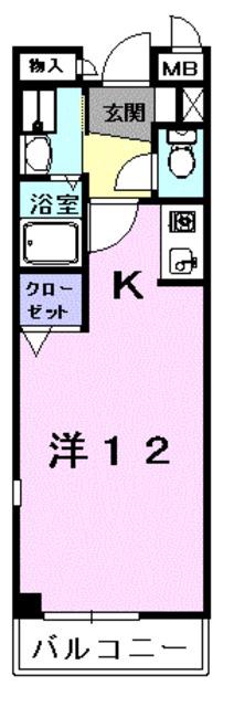 リベッチオ旭町(ワンルーム/2階)の間取り写真