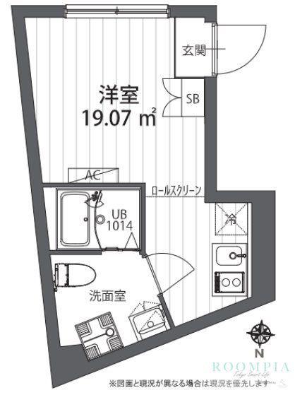 パークサイド戸越公園(ワンルーム/4階)の間取り写真