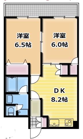 ロワール豊玉(2DK/4階)の間取り写真