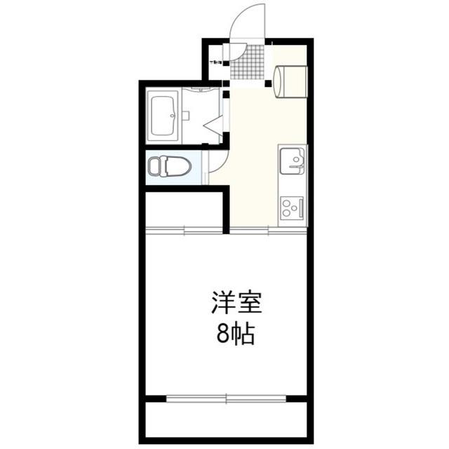センターヴィレッヂII(1K/2階)の間取り写真