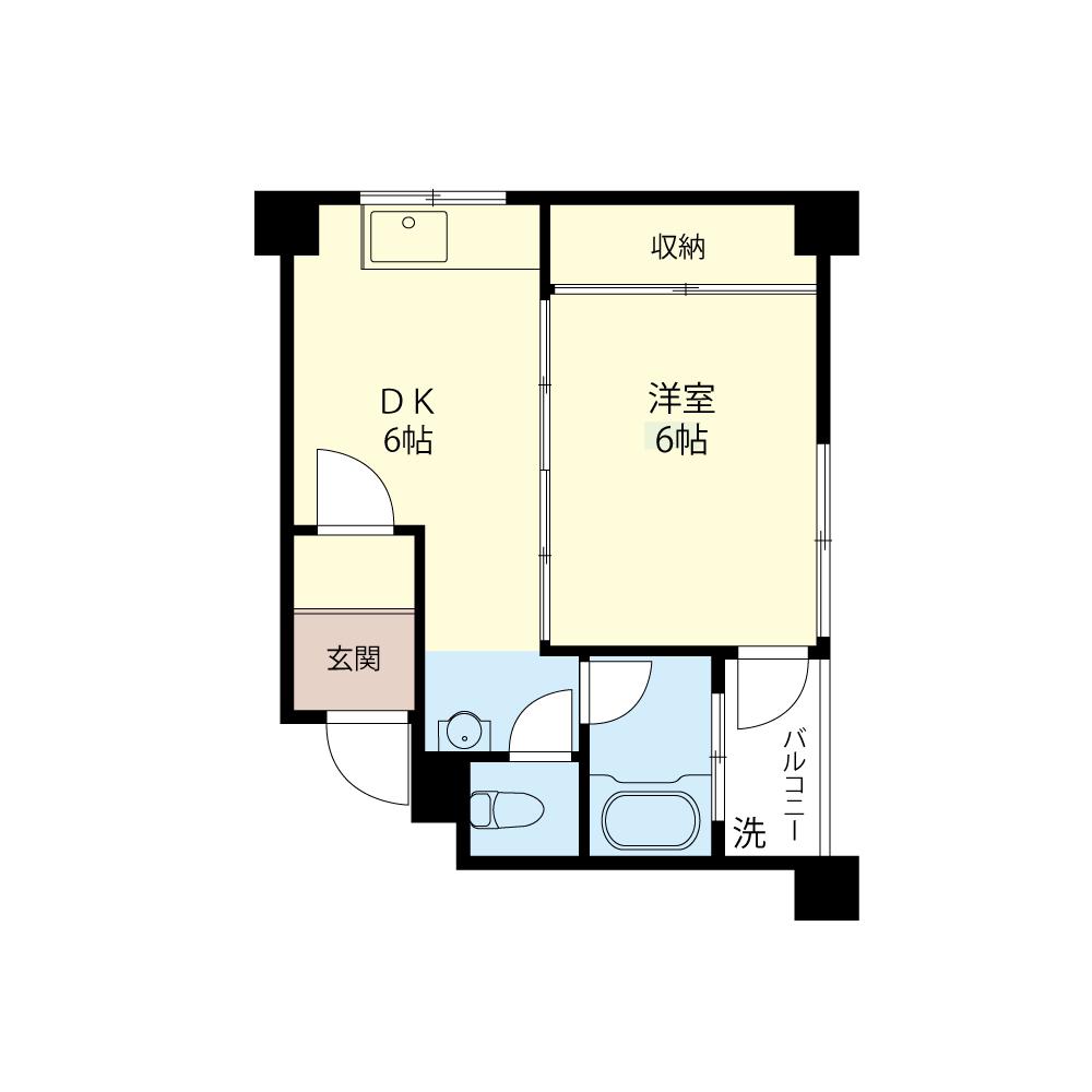 ハイツ方南(1DK/2階)の間取り写真