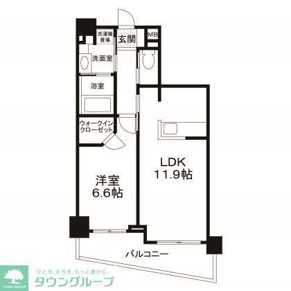 マーシスマルル(1LDK/5階)の間取り写真