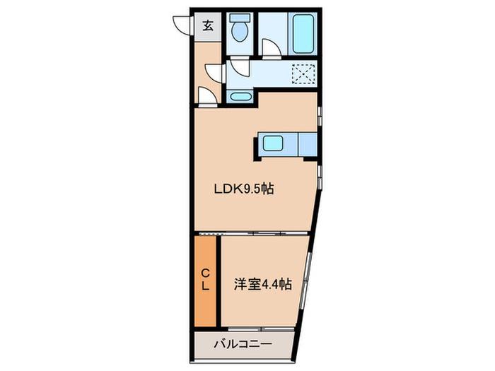 ノイベルグ・MS(1LDK/3階)の間取り写真