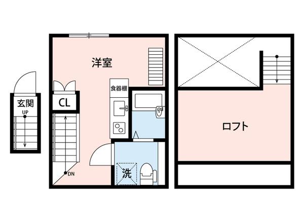 リカーサ浜田山(ワンルーム/2階)の間取り写真
