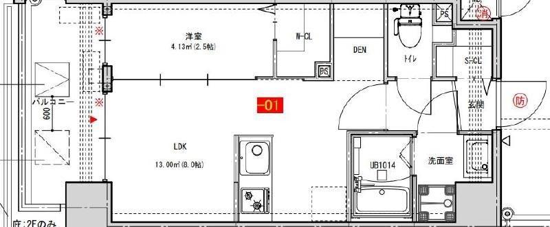 MODERN PALAZZO博多FRONT(1LDK/5階)の間取り写真
