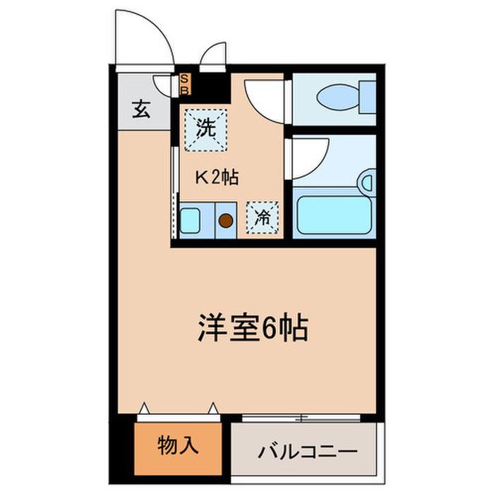 リヴェール(1K/2階)の間取り写真