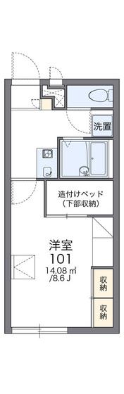 レオパレス旭藤(1K/1階)の間取り写真
