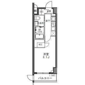 S-RESIDENCE目黒大岡山(1K/1階)の間取り写真