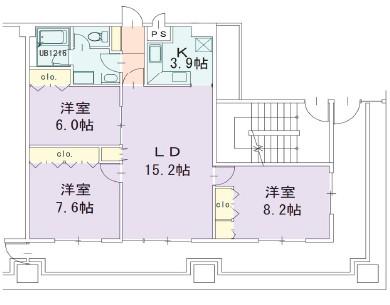 東八重洲レジデンス(3LDK/12階)の間取り写真