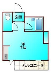サンステージ山城(ワンルーム/3階)の間取り写真