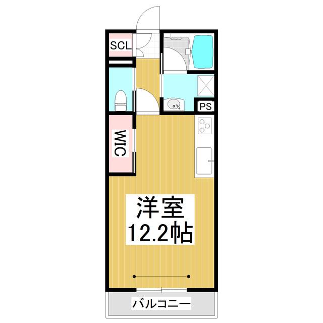 SERENA OKADA(ワンルーム/3階)の間取り写真