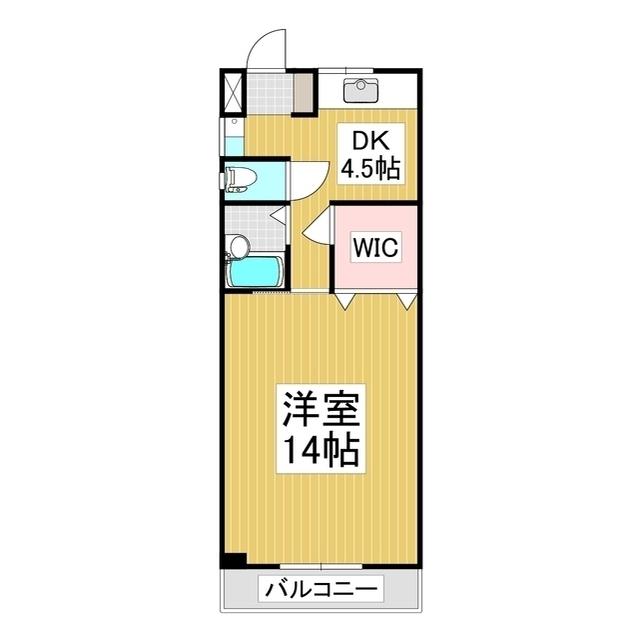 ローヤルコーポ東口(1K/2階)の間取り写真