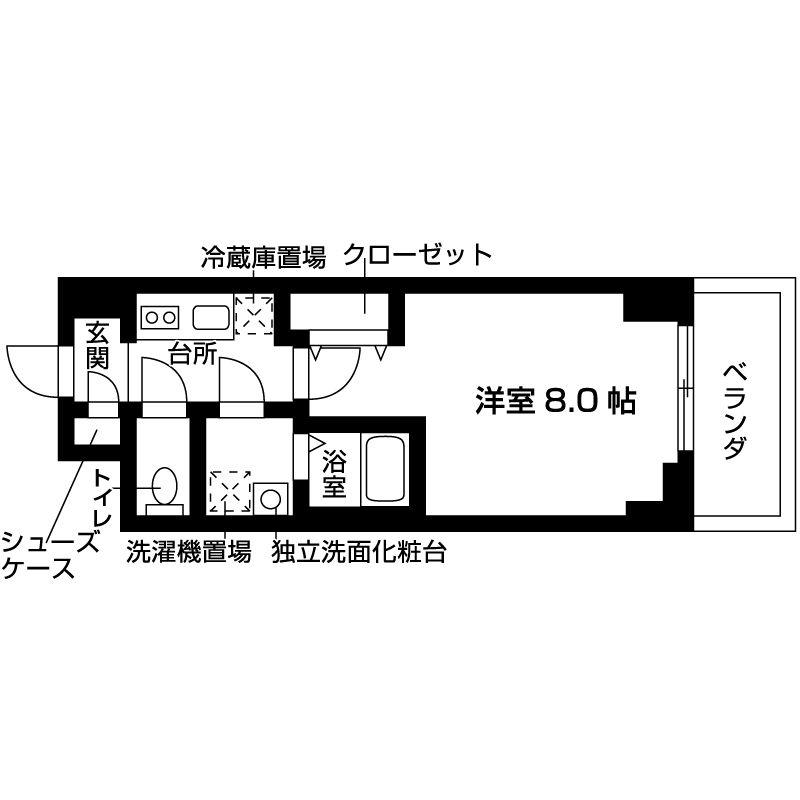 NASIC COURT伏見桃山(1K/5階)の間取り写真