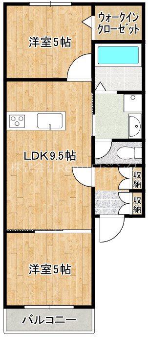 LIVESTYLEV D(2LDK/1階)の間取り写真