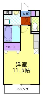 モア クレドール(ワンルーム/7階)の間取り写真