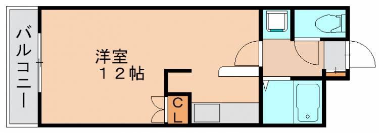 ロイヤルセブンハイツⅡ(ワンルーム/7階)の間取り写真
