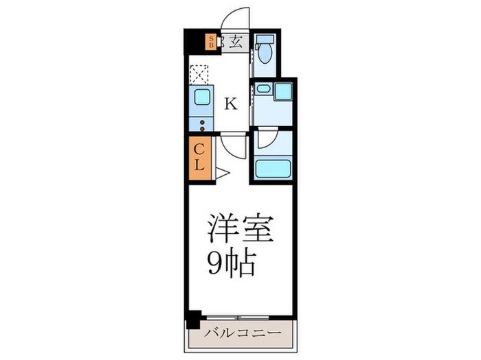 グランレブリー太秦天神川(1K/4階)の間取り写真