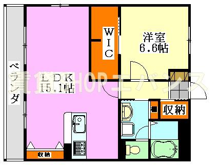 デュークコート(1LDK/2階)の間取り写真