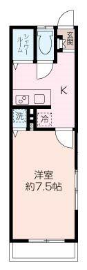 ガーデンハイツ港南台I(1K/2階)の間取り写真