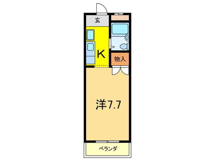 フォルテ宝塚(1K/3階)の間取り写真