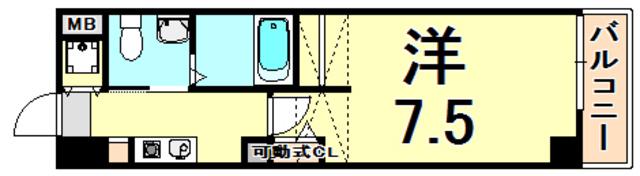 AVION7M8(1K/2階)の間取り写真
