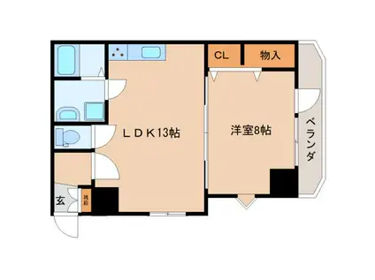 モアクレスト・常磐パーク(1LDK/5階)の間取り写真