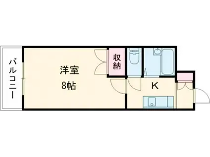 RISO到津(1K/13階)の間取り写真