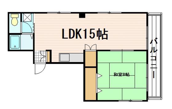 小桜ビル(1LDK/4階)の間取り写真