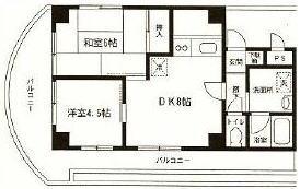 エムアイビル(2DK/3階)の間取り写真