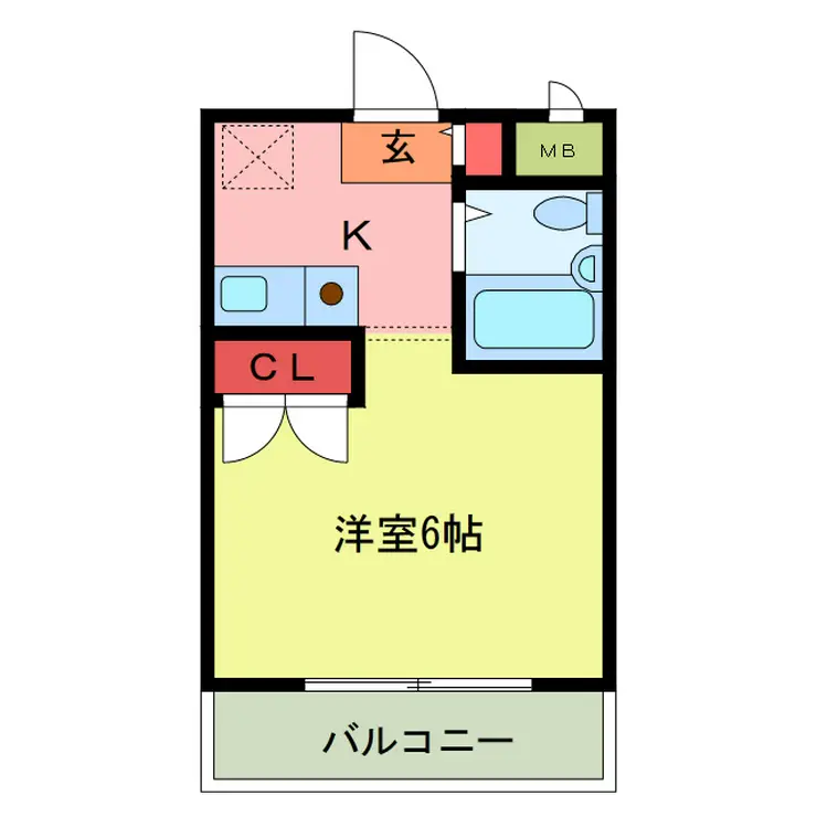 シティホームズ若葉 1階階 間取り